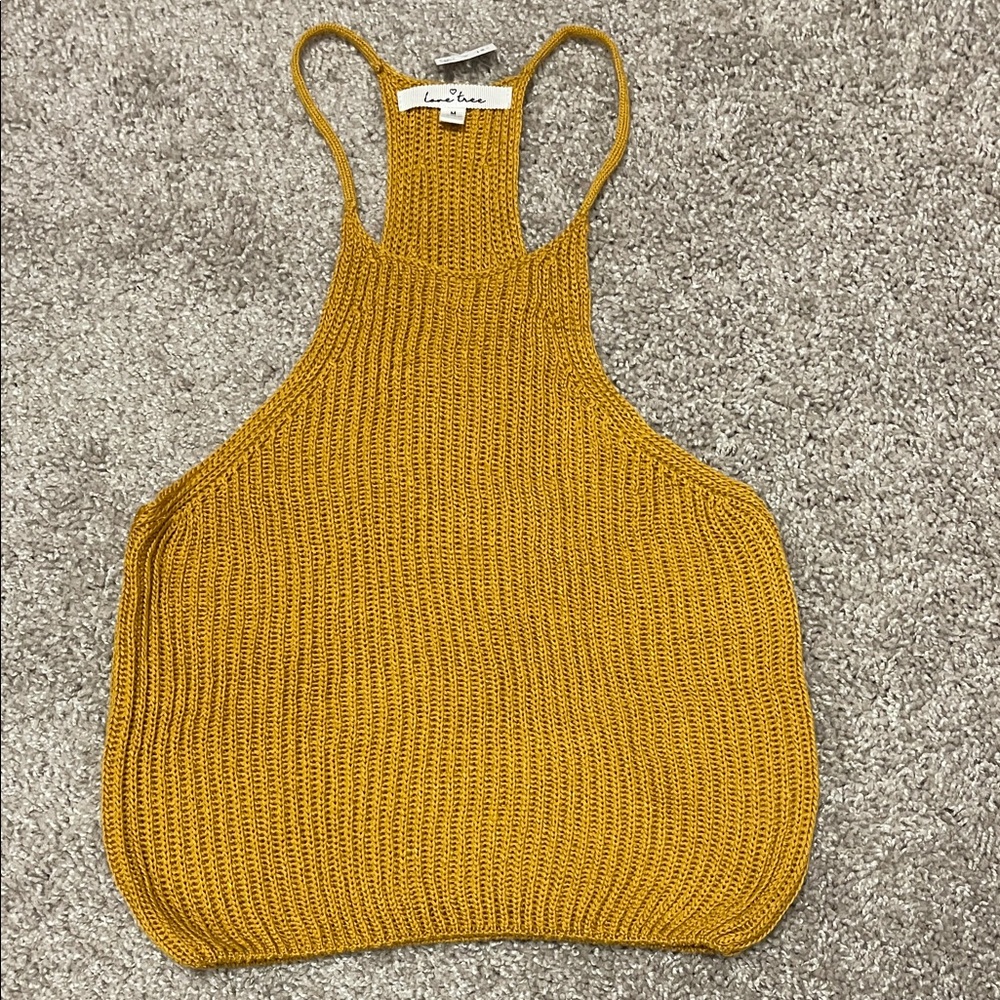 NWOT Love Tree Knit Razorback Top - Picture 3 of 7